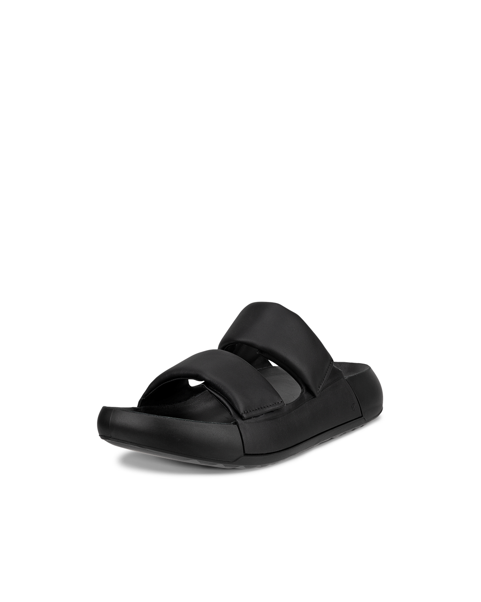 Women's ECCO® Cozmo PF Leather Two Strap Sandal - Black - Main