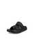 Women's ECCO® Cozmo PF Leather Two Strap Sandal - Black - Main