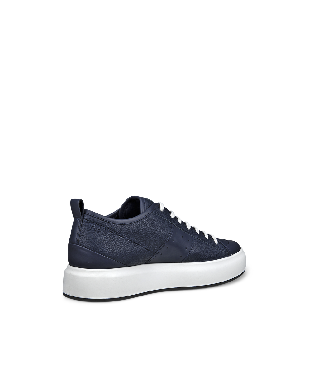 Men's ECCO® Street Ace Leather Sneaker - Blue - Back