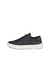 Women's ECCO® Street Tray Leather Sneaker - Black - Outside