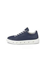 Zapatillas de piel Gore-Tex ECCO® Street 720 para mujer - Azul - Outside