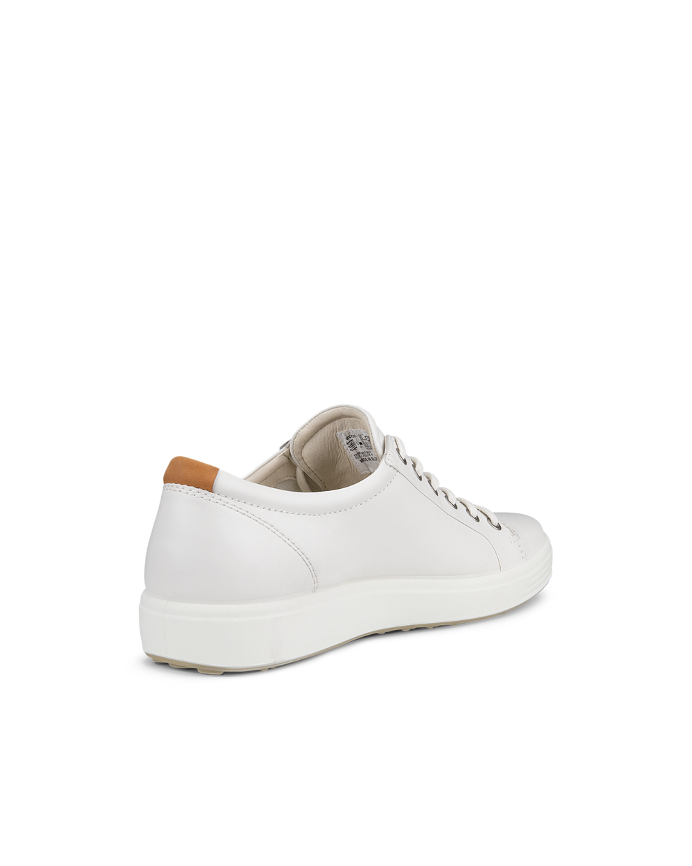 Men's ECCO® Soft 7 Leather Sneaker - White - Back