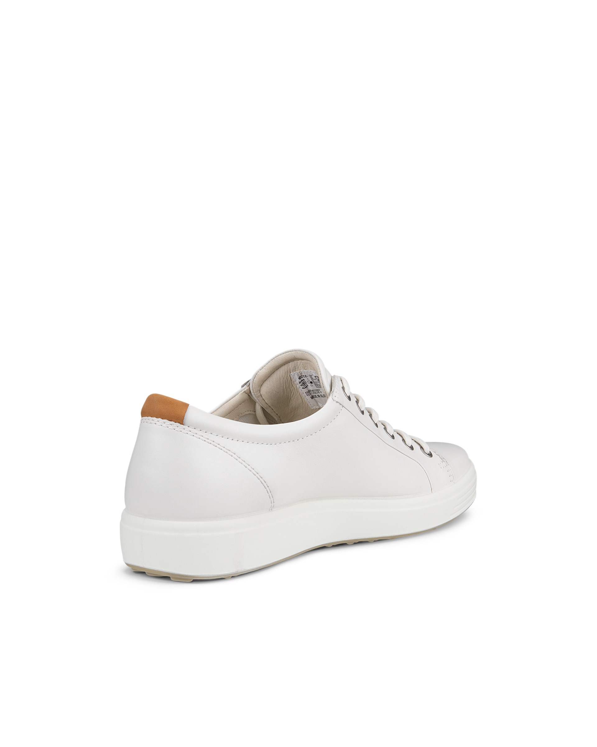 Men's ECCO® Soft 7 Leather Sneaker - White - Back