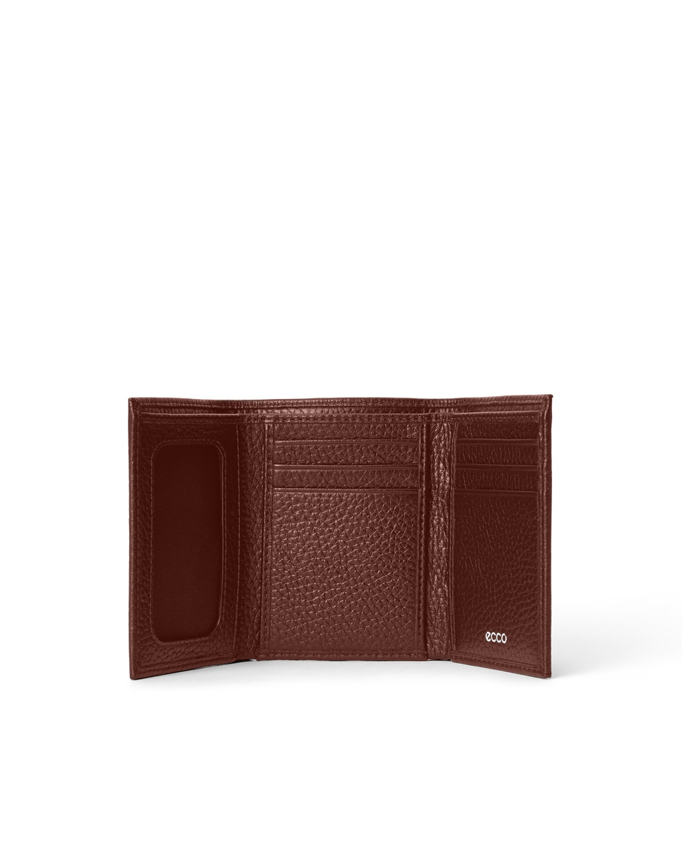 ECCO® Essential Trifold Leather Wallet - Brown - Inside