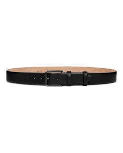 Men's ECCO® Italian Leather Stretch Belt - Black - Main