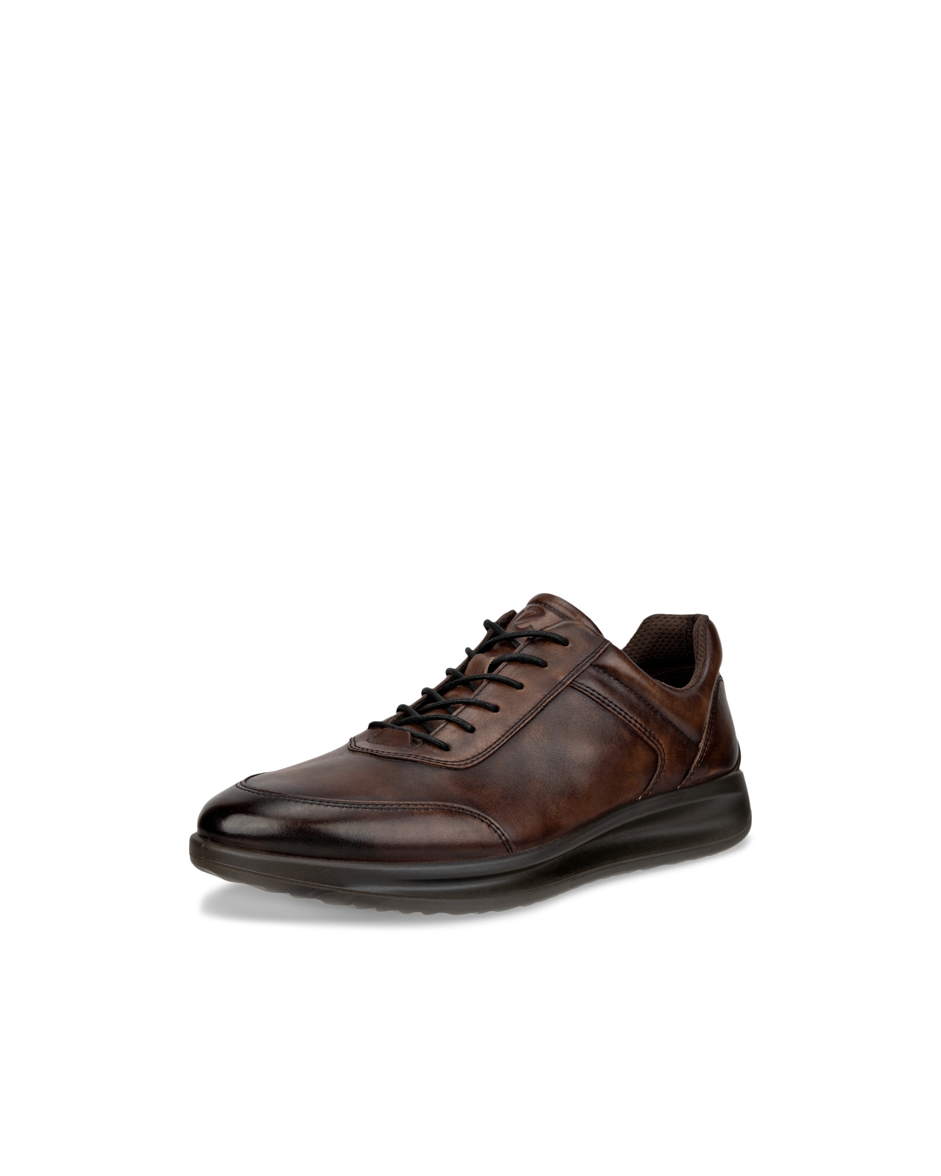 Men's ECCO® Aquet Leather Shoe - Brown - Main