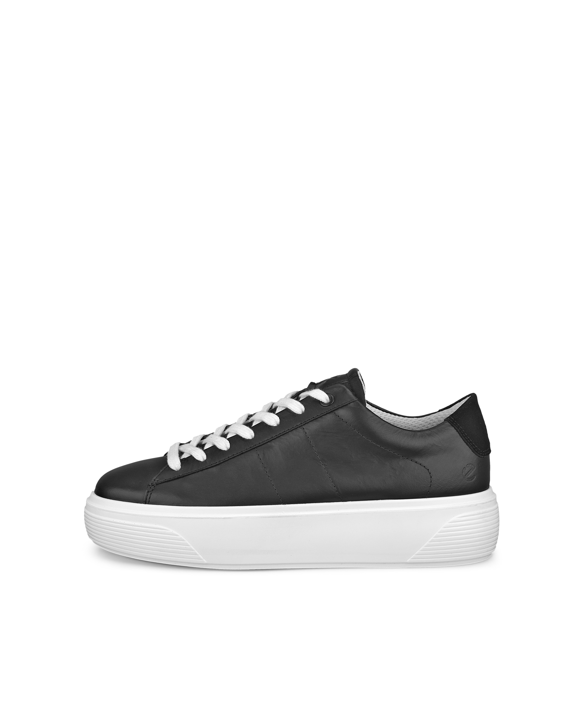 Women's ECCO® Street Platform Leather Sneaker | Black