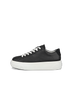 Women's ECCO® Street Platform Leather Sneaker - Black - Outside