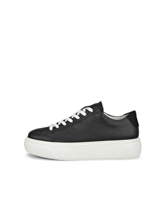 ECCO® Street Platform baskets en cuir pour femme - Noir - Outside