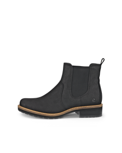 Women's ECCO® Elaina Suede Chelsea Boot - Black - Outside