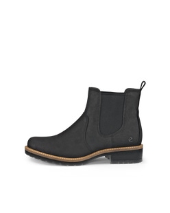 Women's ECCO® Elaina Suede Chelsea Boot - Black - Outside