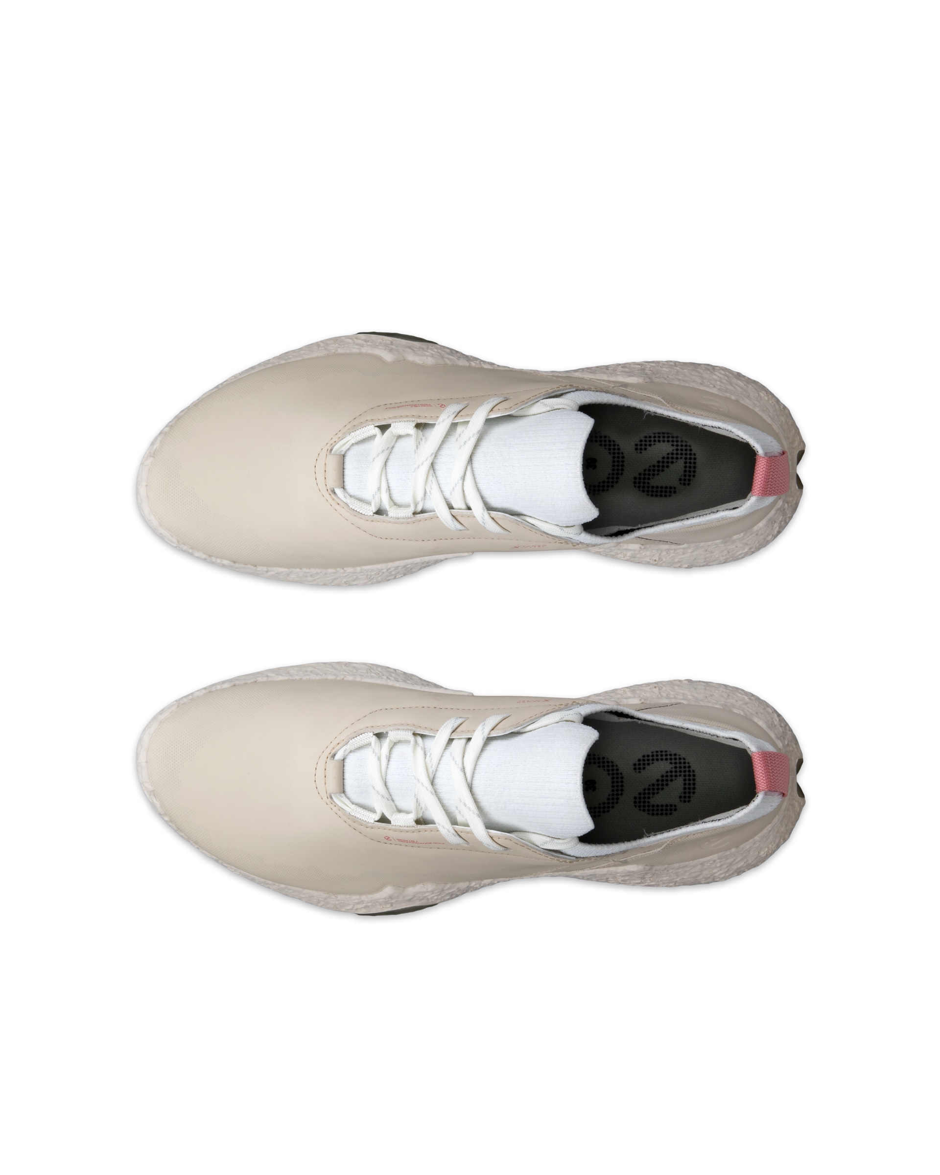 Chaussure de golf imperméable en cuir ECCO® Golf Biom H5 pour femmes - Beige - Top left pair