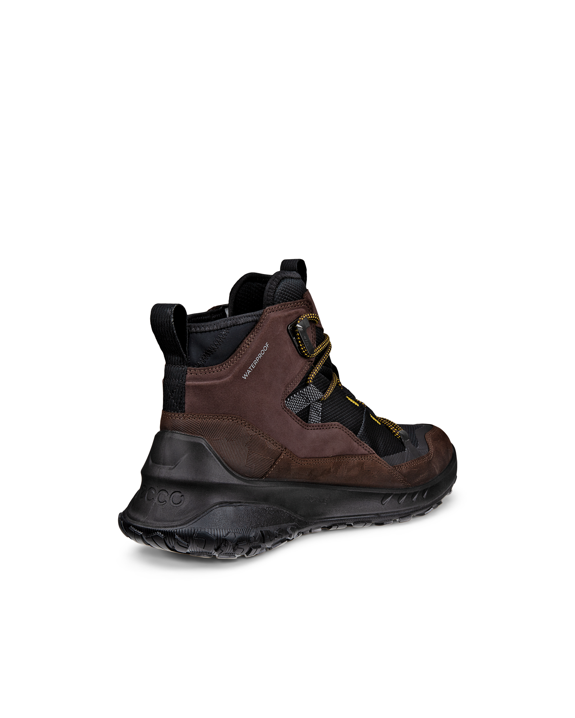 Men's ECCO® ULT-TRN Nubuck Waterproof Hiking Boot - Brown - Back