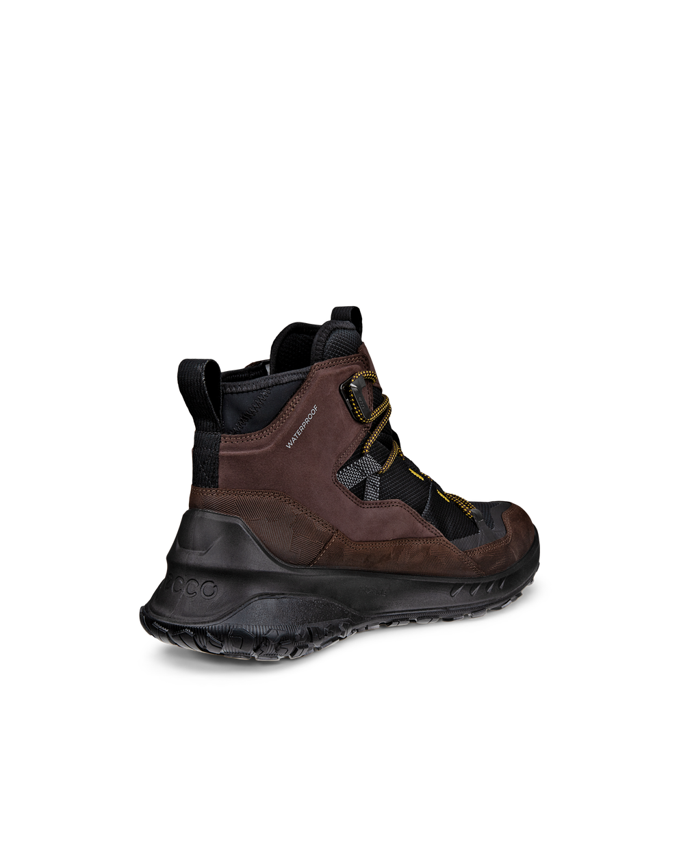 Men's ECCO® ULT-TRN Nubuck Waterproof Hiking Boot - Brown - Back