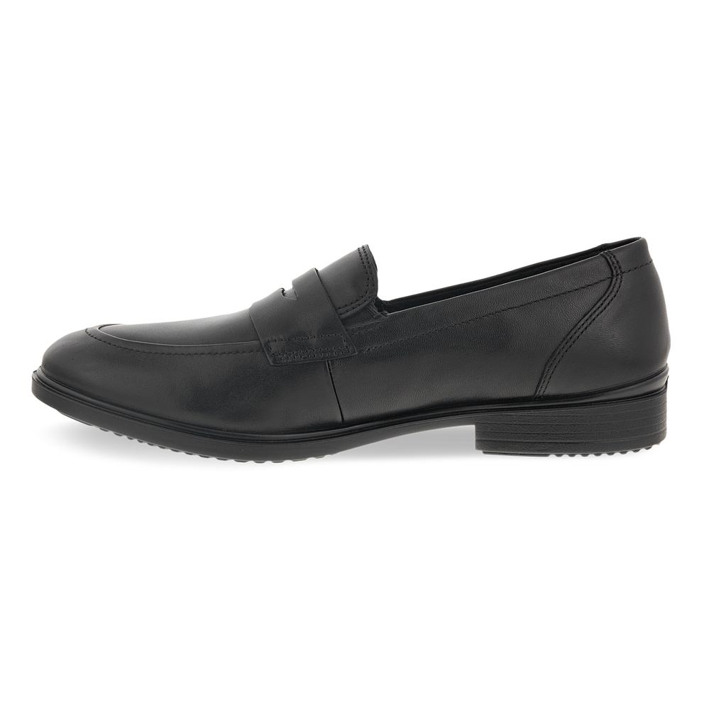 Women's ECCO® Touch 15 B Leather Loafer - Black - Inside