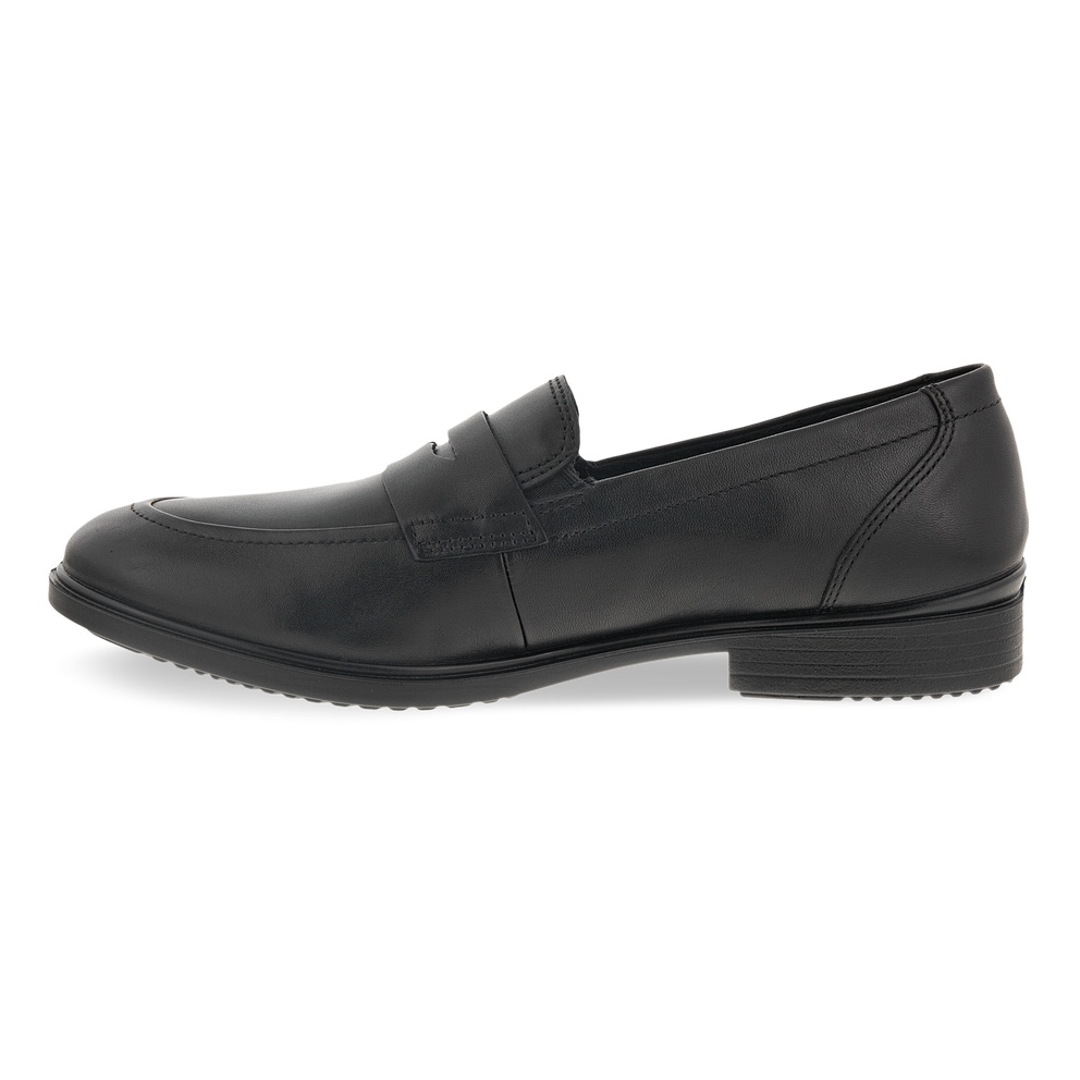 Women's ECCO® Touch 15 B Leather Loafer - Black - Inside