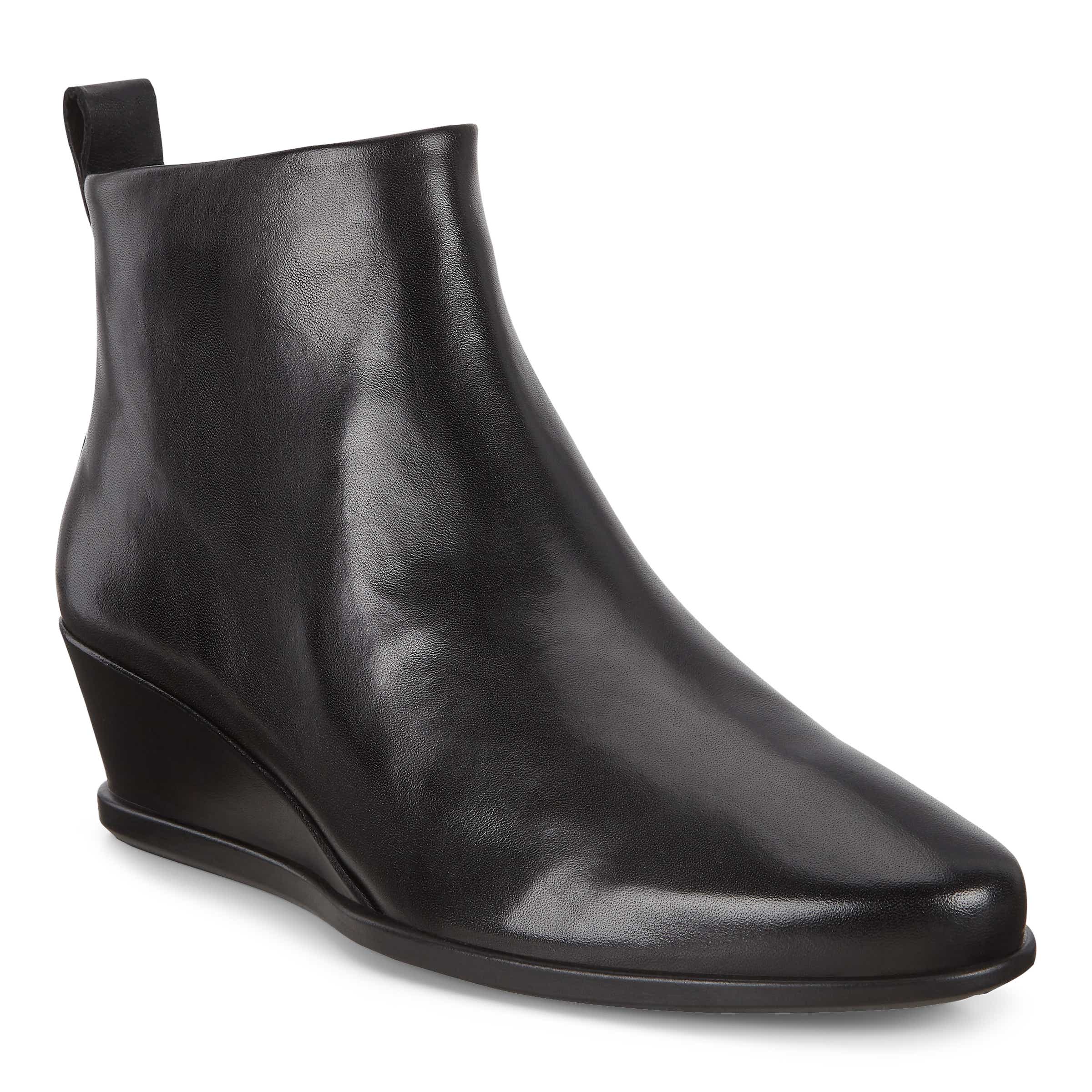 ECCO Shape 45 Wedge Ankle Boot - Black - Main