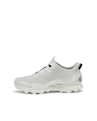 Men's ECCO® Biom Knitted C-Trail Textile Sneaker - White - Outside