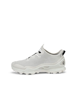 ECCO® Biom Knitted C-Trail baskets en toile pour homme - Blanc - Outside