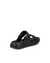 Women's ECCO® Cozmo PF Leather Two Strap Sandal - Black - Back