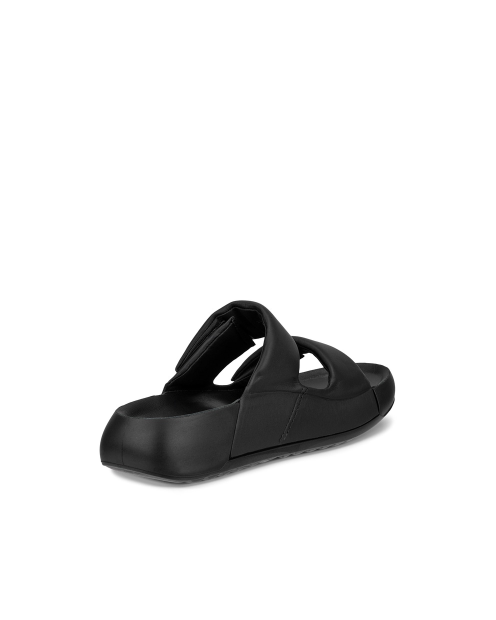 Women's ECCO® Cozmo PF Leather Two Strap Sandal - Black - Back