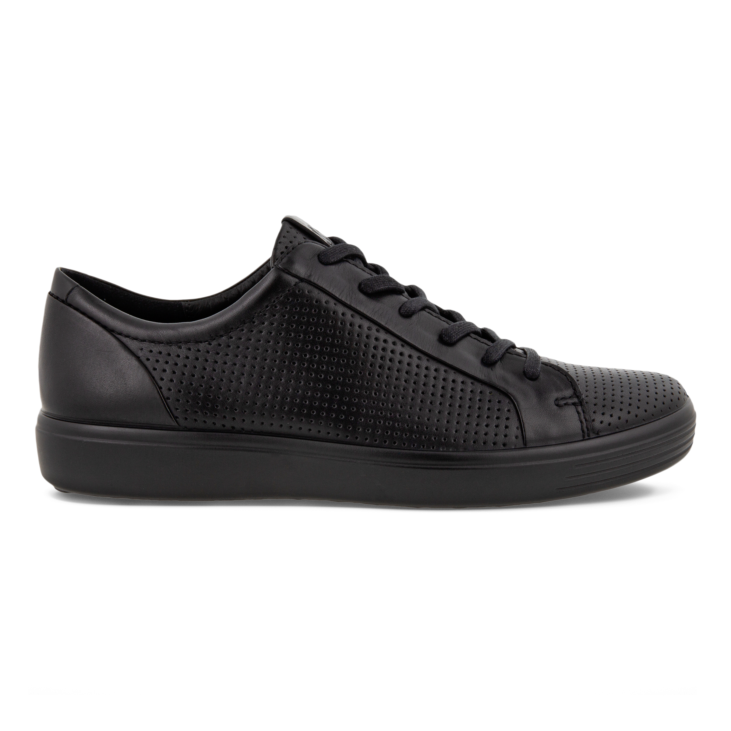 Ecco black leather sale sneakers