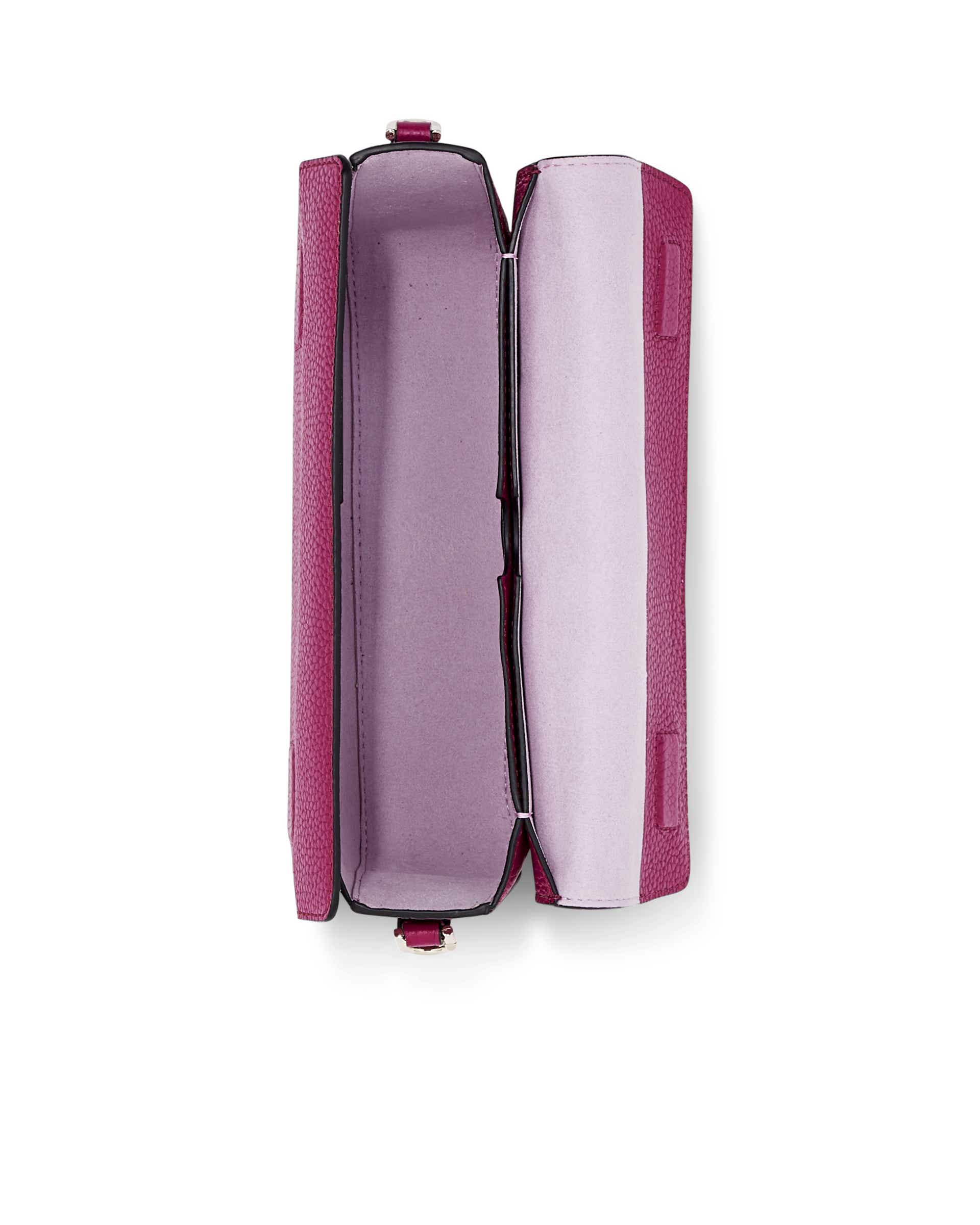 ECCO® Textureblock Leather Pinch Crossbody Bag - Purple - Birdeye