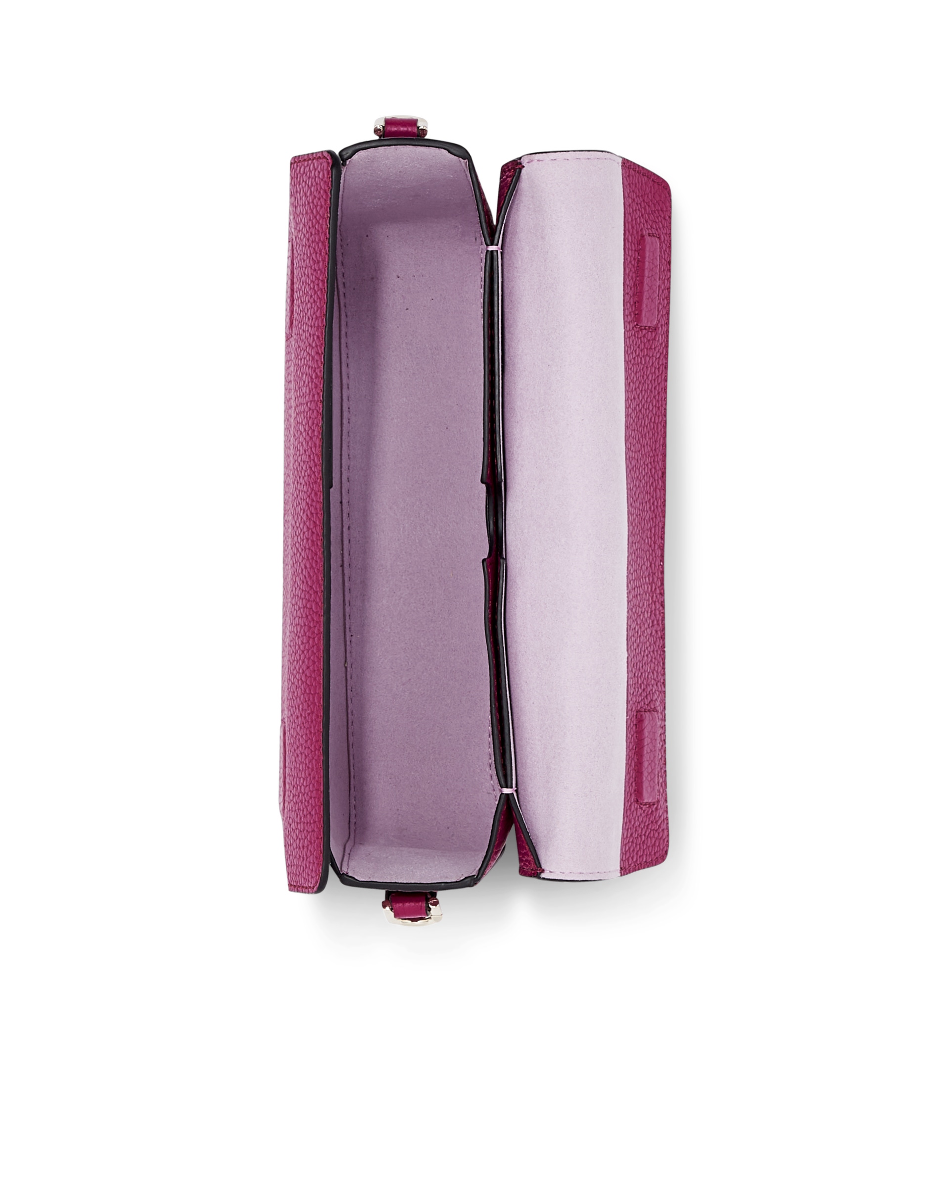 ECCO® Textureblock Leather Pinch Crossbody Bag - Purple - Birdeye