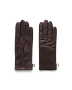 ECCO Womens Plissé Gloves - Brown - Main