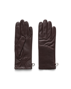 ECCO Gloves W Plisse - Brown - Main