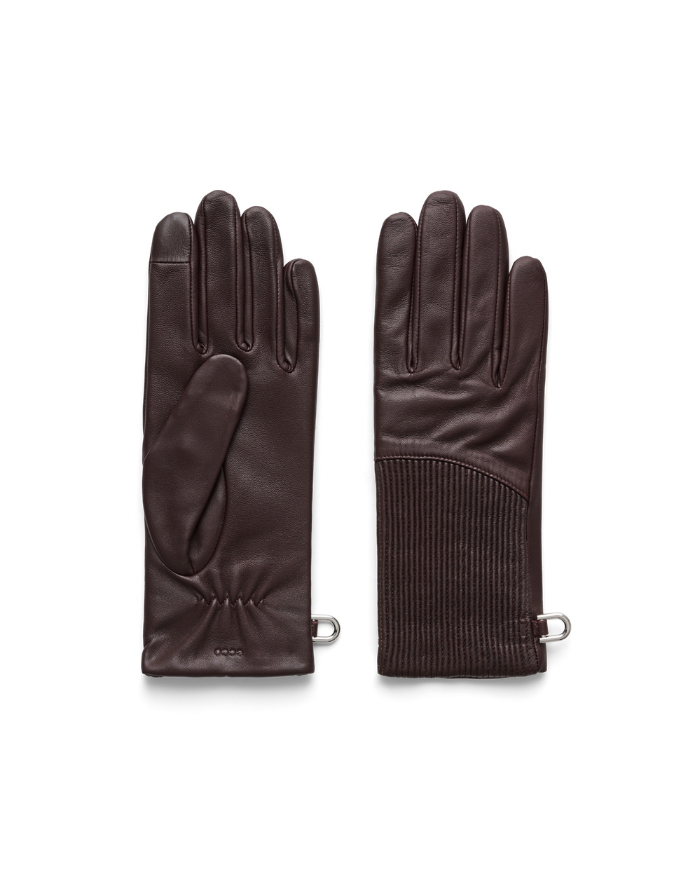 Women's ECCO® Gloves Leather Gloves - Brown - Main