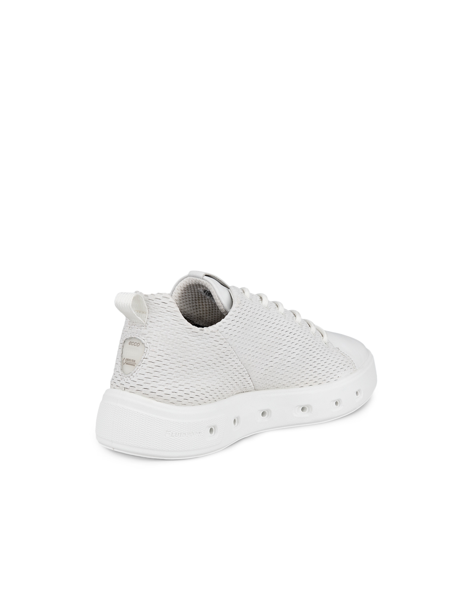 Women's ECCO® Street 720 Leather Gore-Tex Sneaker - White - Back