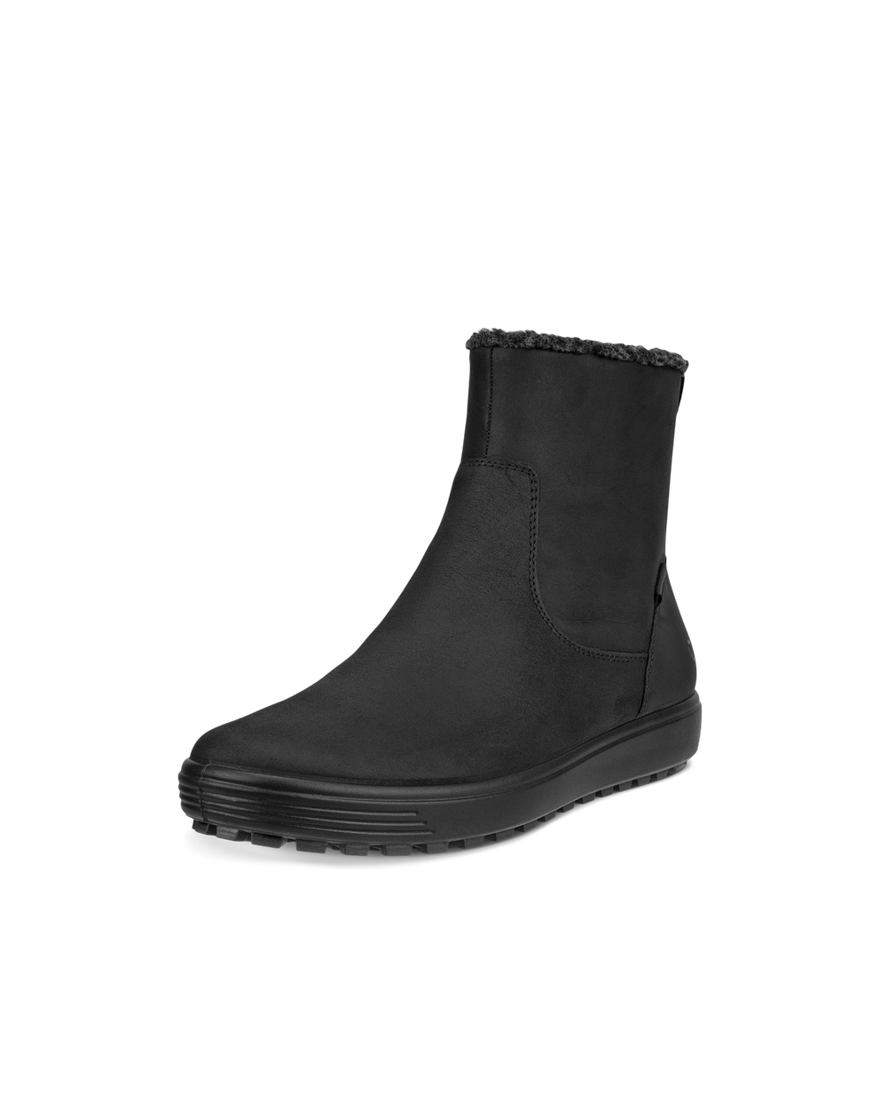 Women's ECCO® Soft 7 Tred Nubuck Mid-Cut Boot - Black - Main