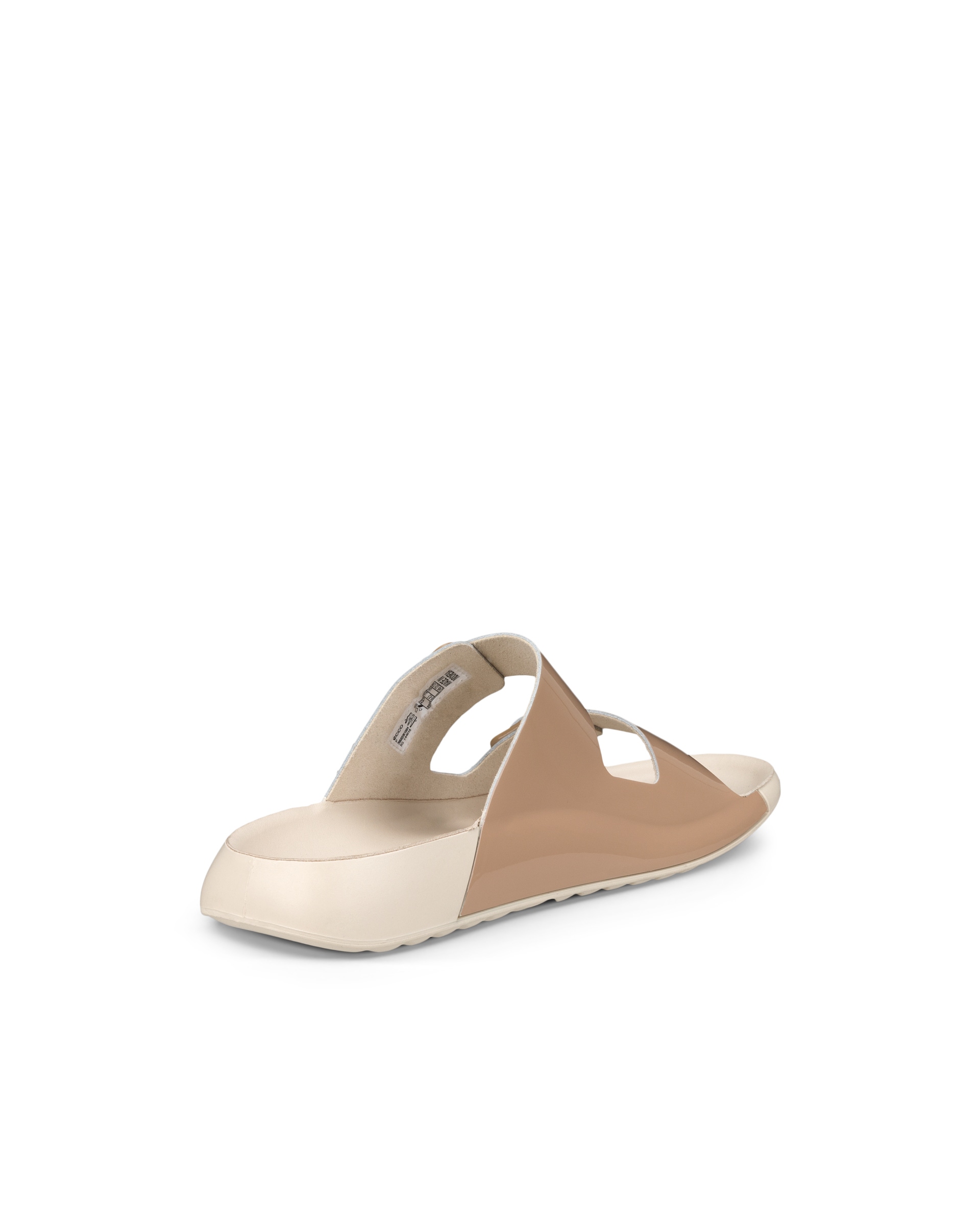 Women's ECCO® Cozmo Leather Two Strap Sandal - Beige - Back