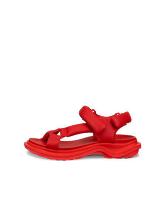 Sandalias de piel para caminar ECCO® Offroad para mujer - Rojo - Outside