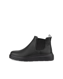 Botas Chelsea de caña baja de piel ECCO® Nouvelle para mujer - Negro - Outside