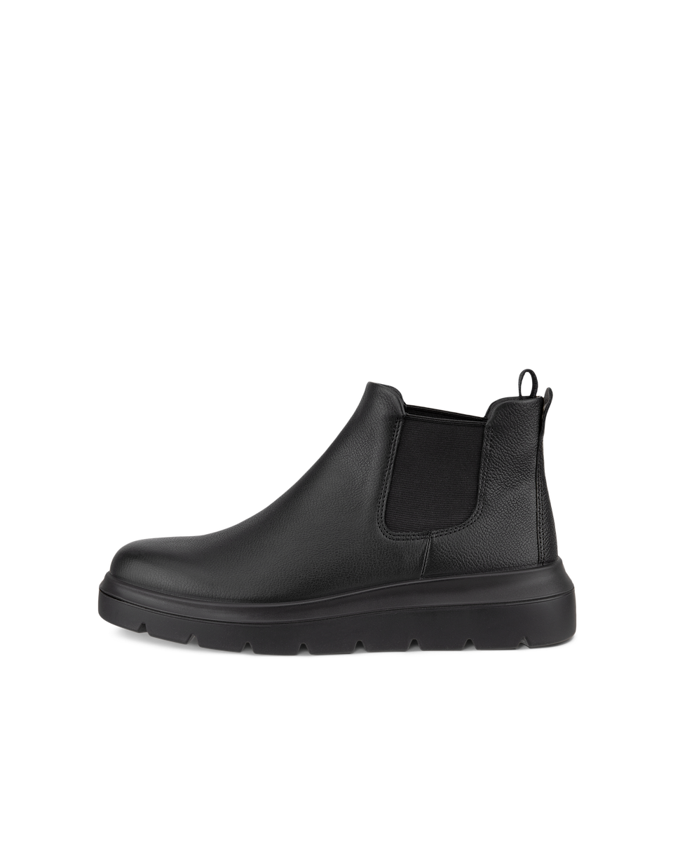 Women's ECCO® Nouvelle Leather Low Chelsea Boot - Black - Outside