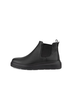 Women's ECCO® Nouvelle Leather Low Chelsea Boot - Black - Outside