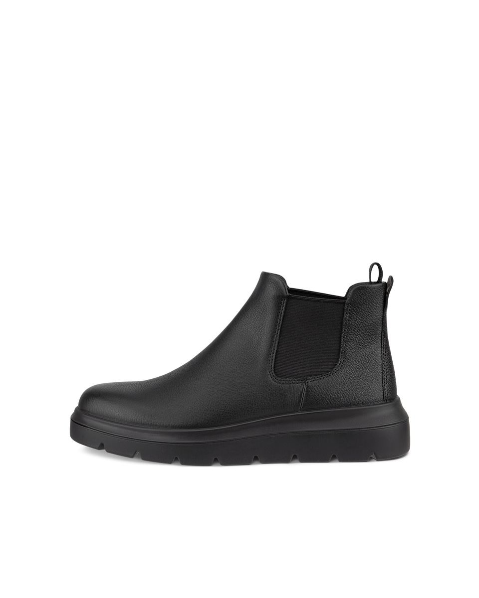 Women s ECCO Nouvelle Leather Low Chelsea Boot Black