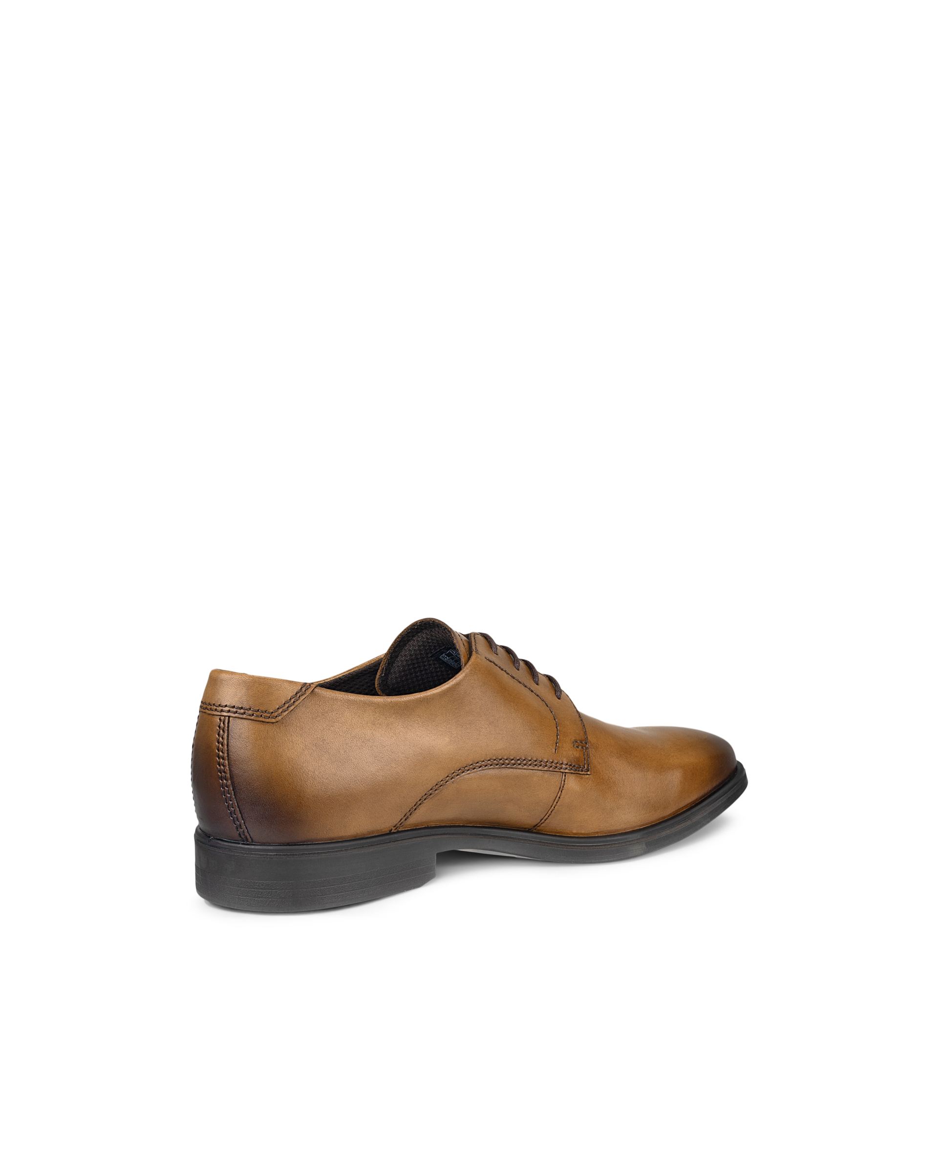 Men's ECCO® Melbourne Leather Derby Shoe - Brown - Back