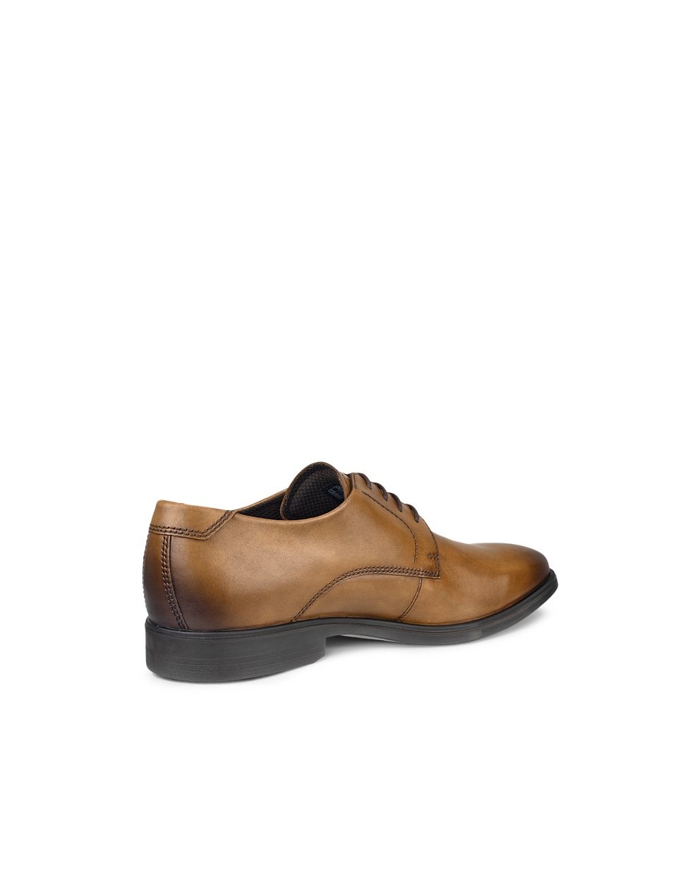 Men's ECCO® Melbourne Leather Derby Shoe - Brown - Back