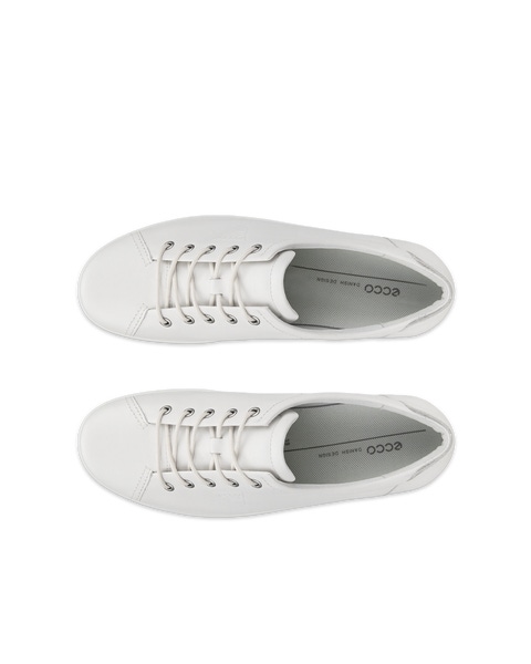 Women s ECCO Soft 2.0 Leather Walking Shoe White