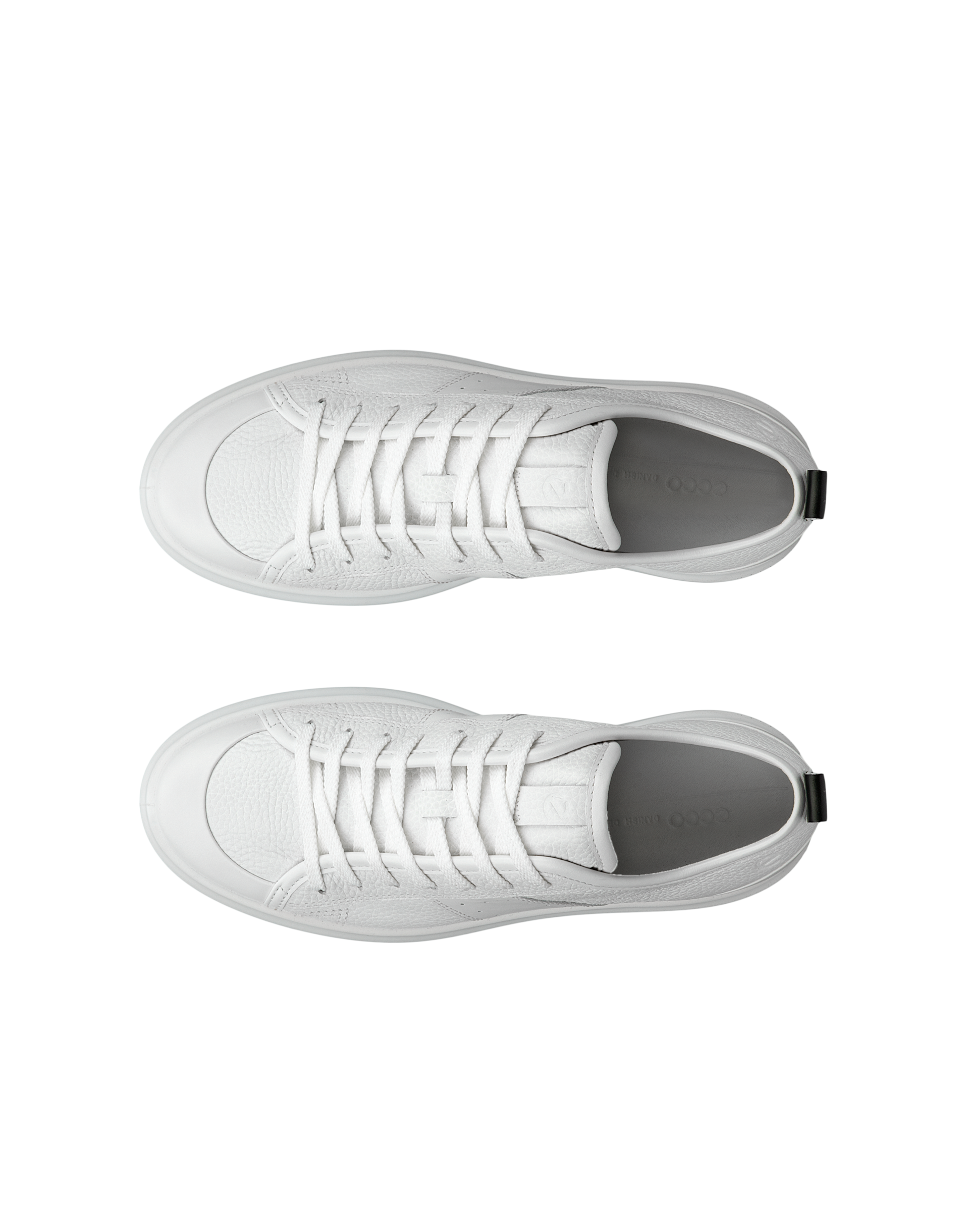 Women's ECCO® Street Ace Leather Sneaker - White - Top left pair