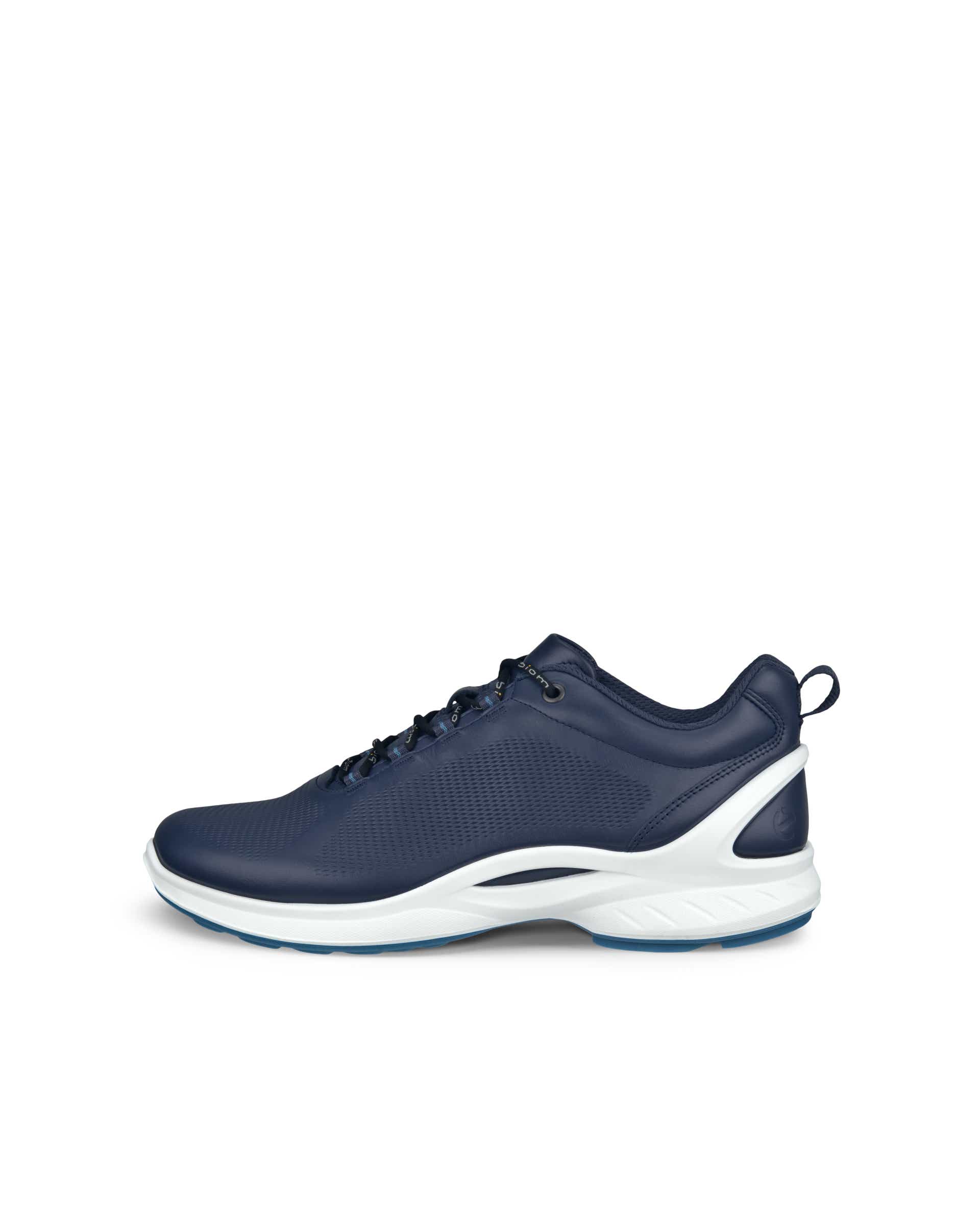 Men's ECCO® Biom Fjuel Leather Outdoor Shoe - Blue - Outside