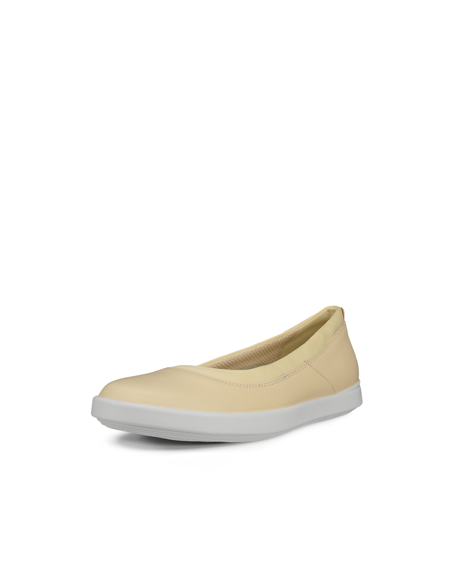 Women's ECCO® Barentz Leather Ballerina - Yellow - Main