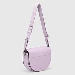 ECCO® Textureblock Leather Saddle Bag - Purple - Main