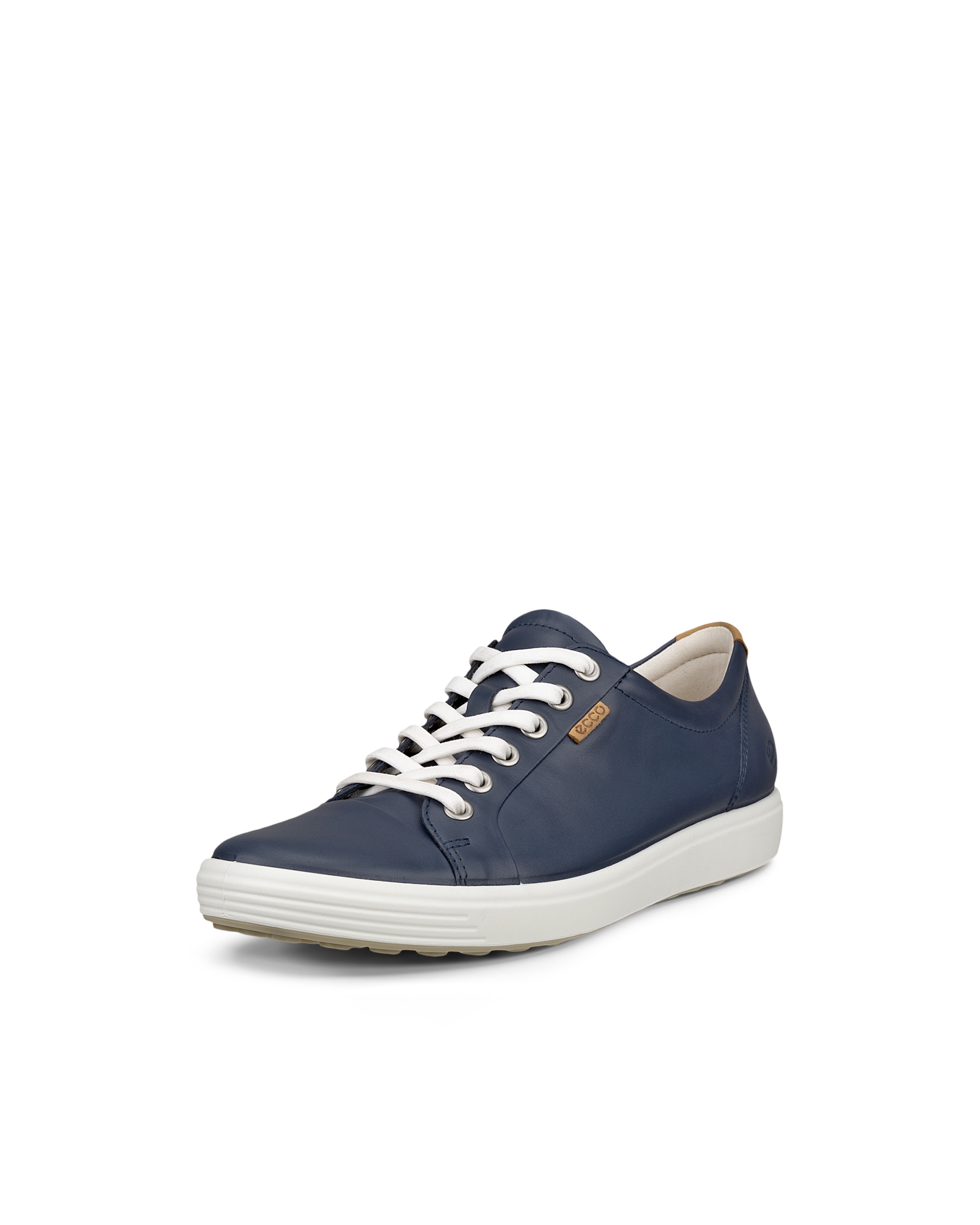 Women's ECCO® Soft 7 Leather Sneaker - Blue - Main