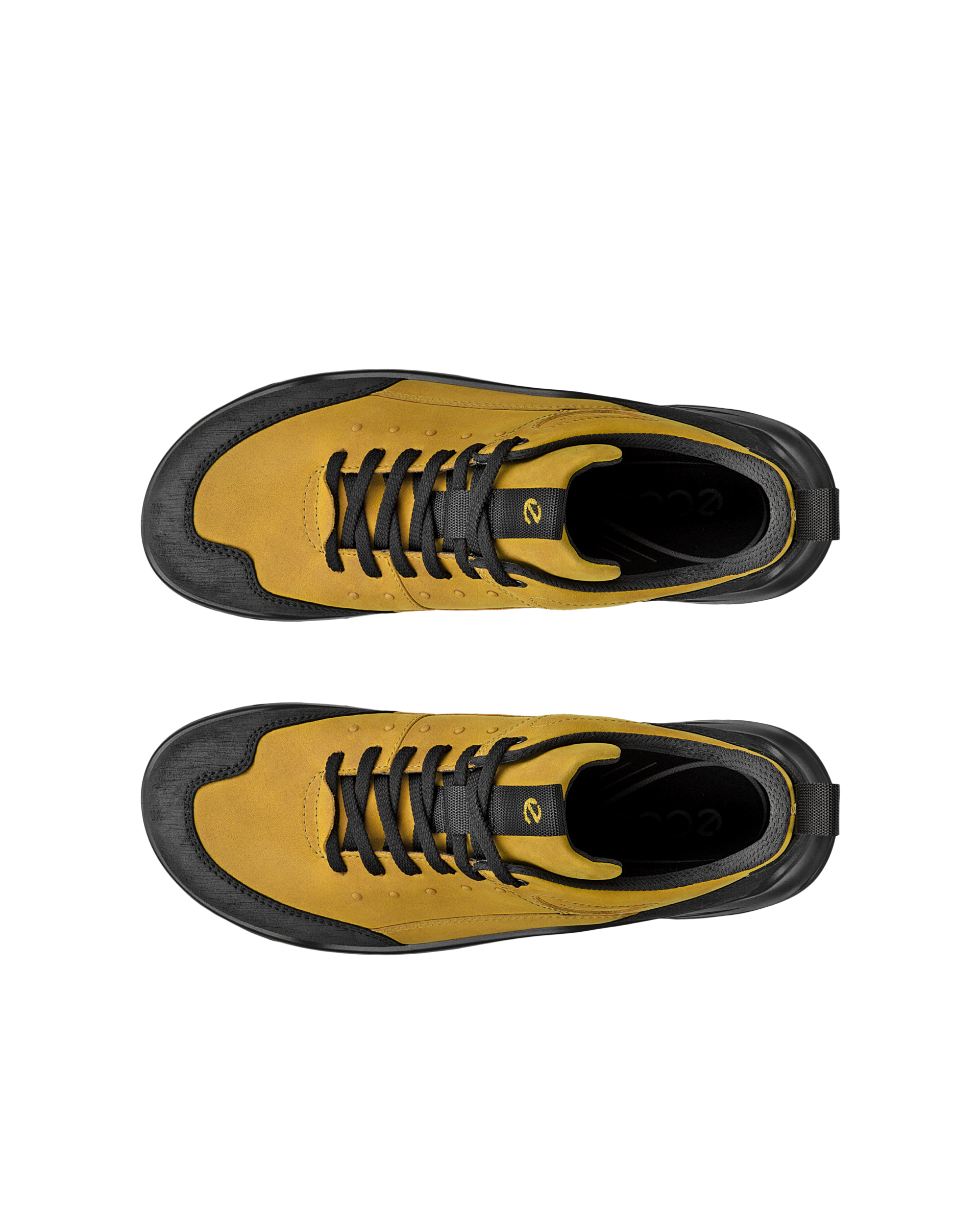 Zapatillas de senderismo de nobuk impermeable ECCO® Offroad para hombre - Amarillo - Top left pair