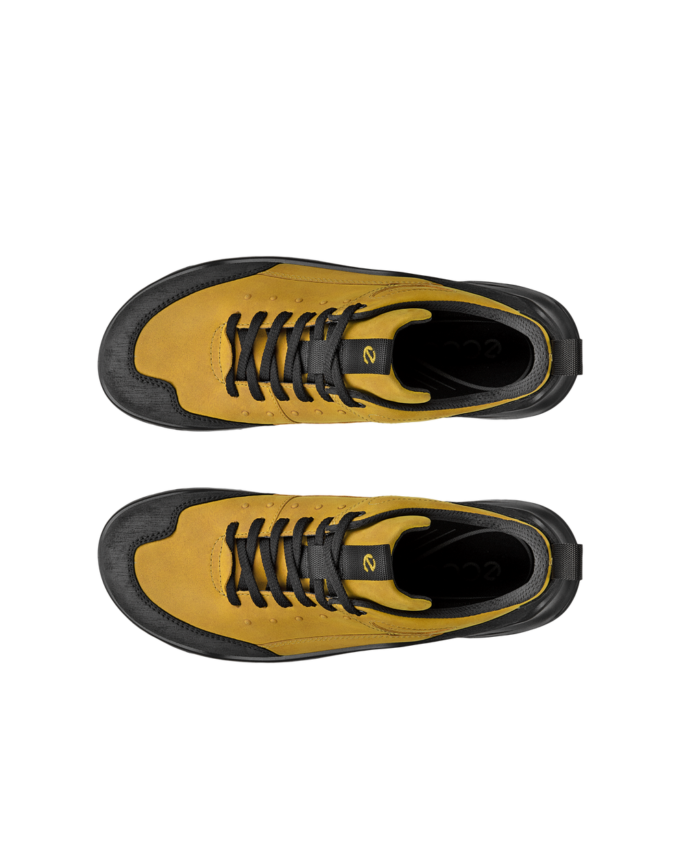 Zapatillas de senderismo de nobuk impermeable ECCO® Offroad para hombre - Amarillo - Top left pair