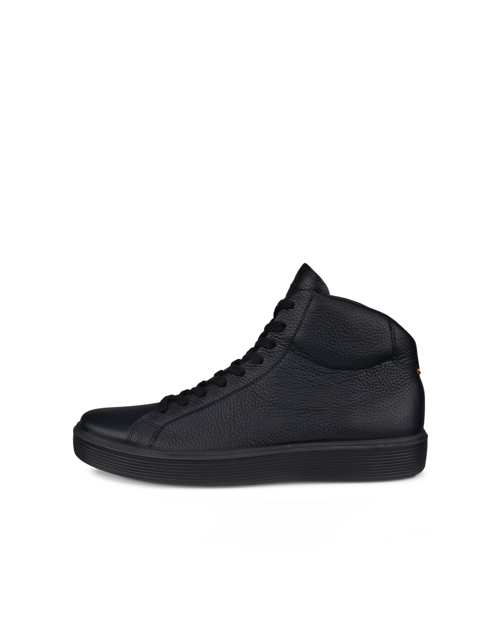 Men's ECCO® Soft 60 Leather High-Top Sneaker - Black - Outside